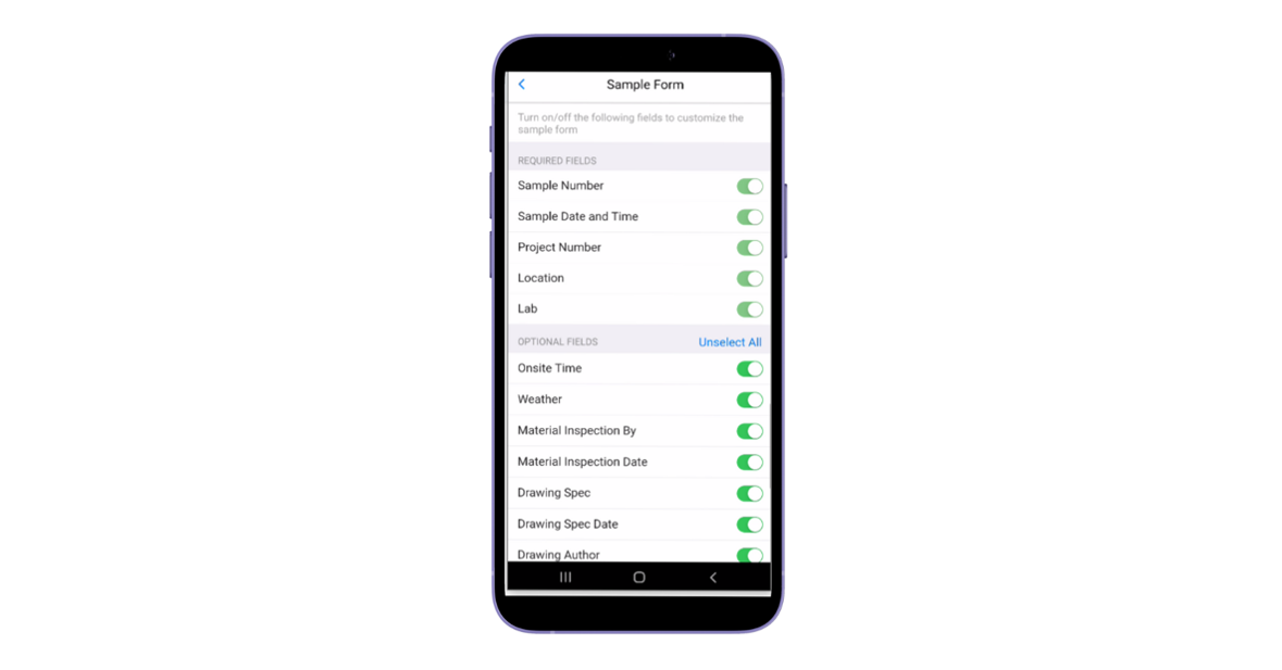 capture project and sample information with field data collection software